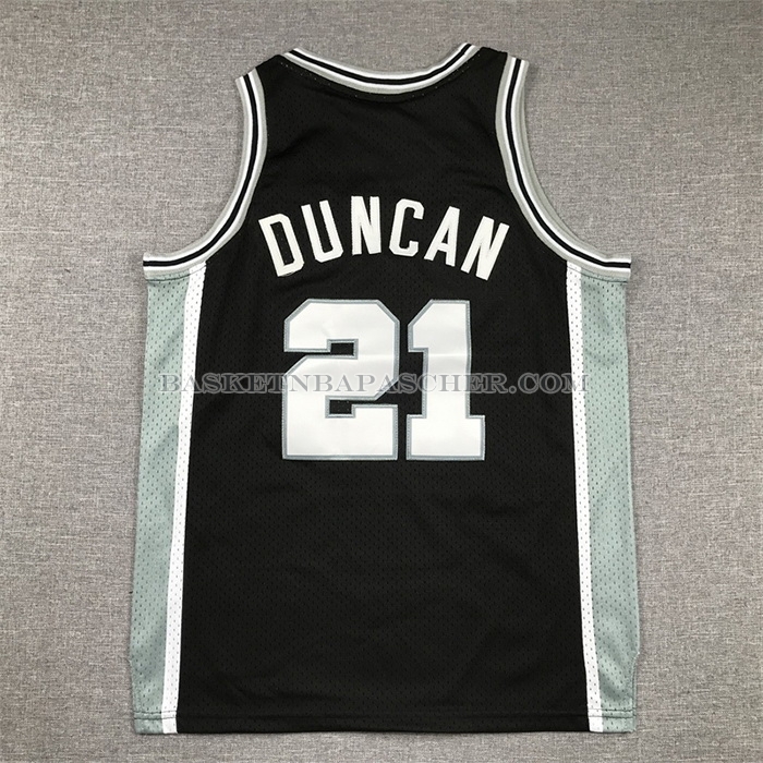 Maillot Enfant San Antonio Spurs Tim Duncan NO 21 Mitchell & Ness 1998-99 Noir